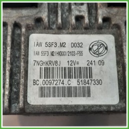 Centralina Motore Iniezione ECU MAGNETI MARELLI IAW5SF3.M2 FIAT GRANDE PUNTO 3X 1.4 57kw 51847330 2009 2014