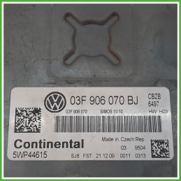 Centralina Motore Iniezione ECU CONTINENTAL 5WP44615 VOLKSWAGEN GOLF 5K/AJ 1.2 Twin Spark 77kw 03F90607BJ 2008 2012