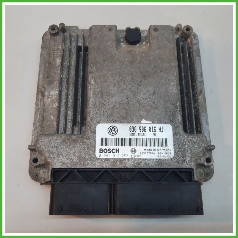Centralina Motore Iniezione ECU BOSCH 0281012253 VOLKSWAGEN GOLF 1K 2.0 TDI 103kw 03G906016HJ 2003 2009