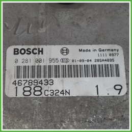 Centralina Motore Iniezione ECU BOSCH 0281001955 FIAT PUNTO 1N/1P 1.9 JTD 63kw 46789433 1999 2005