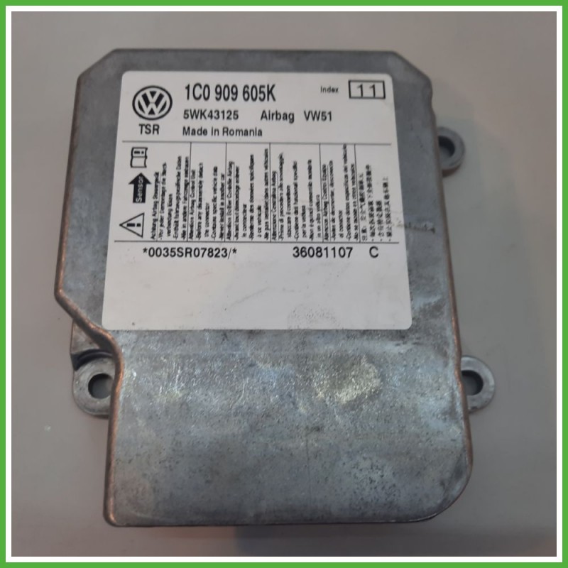 Centralina Airbag CONTINENTAL 5WK43125 VOLKSWAGEN FOX 5Z 1.2 1C0909605 2005 2011