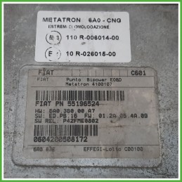 Centralina Motore Iniezione GAS METATRON 4100107 FIAT PUNTO 2U 1.2 8V 44kw 55196524 2003 2007