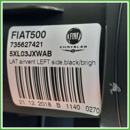 Bocchetta Climatizzazione Anteriore Sinistro SX FIAT 500 4S 3 Porte 735627421 2015 2019 MOPAR