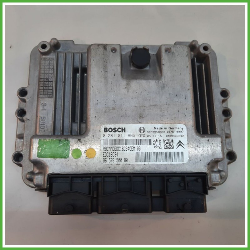 Centralina Motore Iniezione ECU BOSCH 0281011965 CITROEN C3 2a Serie 1.6 16V 66kw 9657650080 2005 2010