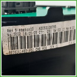 Quadro strumenti contachilometri tachimetro VDO A2C53106795 PEUGEOT 1007 1.4 9658241480