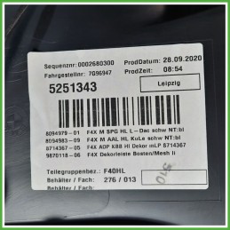 Rivestimento Porta Posteriore Sinistro SX BMW Serie 1 5P F40 51429893857 2019