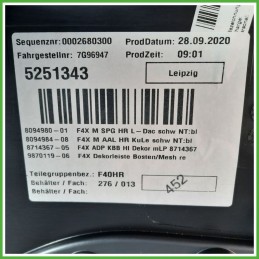 Rivestimento Porta Posteriore Destro DX BMW Serie 1 5P F40 51429893858 2019