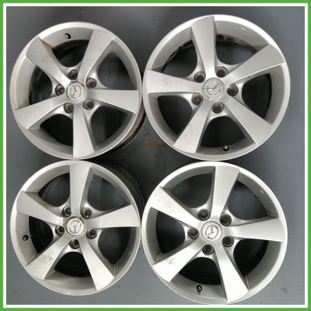 Cerchi in Lega MAZDA Mazda 3 (dal 10/2003 al 08/2006) 16 pollici 16" 6.5J 5x114.3 ET 52.5 4pz originali usati