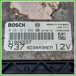 Centralina Motore Iniezione ECU BOSCH 0281012882 ALFA ROMEO 147 W8 1.9 JTD 88kw 51806557 2004 2011