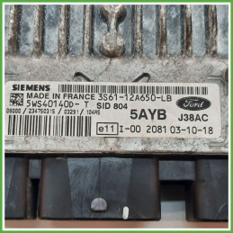 Centralina Motore Iniezione ECU SIEMENS 5WS40140D-T FORD FIESTA CBK 1.4 50kw 3S6112A650LB 2002 2005