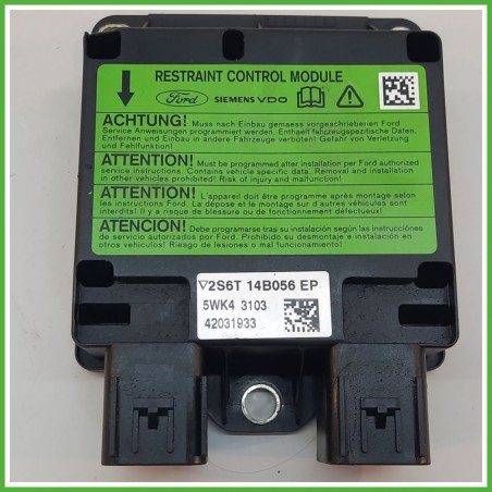 Centralina Airbag SIEMENS 5WK43103 FORD FIESTA CBK 1.4 2S6T14B056EP 2002 2005