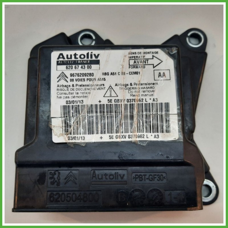 Centralina Airbag AUTOLIV 620674300 CITROEN C3 A51 1.4 9676209280 2013 2017