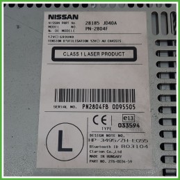 Autoradio NISSAN QASHQAI J10E/JJ10E 1.5 dCi 28185JD40A 2007 2010 NISSAN PN-2804F