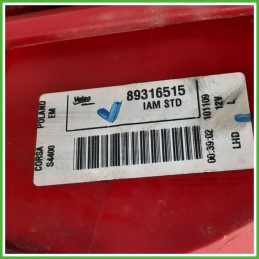 Fanale Fanalino Posteriore Sinistro SX VALEO 89316515 OPEL CORSA S07 93189092 Usato