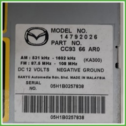 Autoradio MAZDA Mazda 5 1a Serie 1.8 16V CC9366AR0 2005 2010 MAZDA 14792026