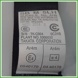 Cintura di Sicurezza Posteriore Sinistro SX (Lato Guida) SUBARU XV 2.0 64660FJ111VI 2012 2017