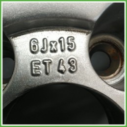 Cerchio Singolo in Lega OPEL ZAFIRA (T98) (dal 03/1999 al 12/2005) 15 pollici 15" 6.0J 5x110 ET 43 originale usato al pz