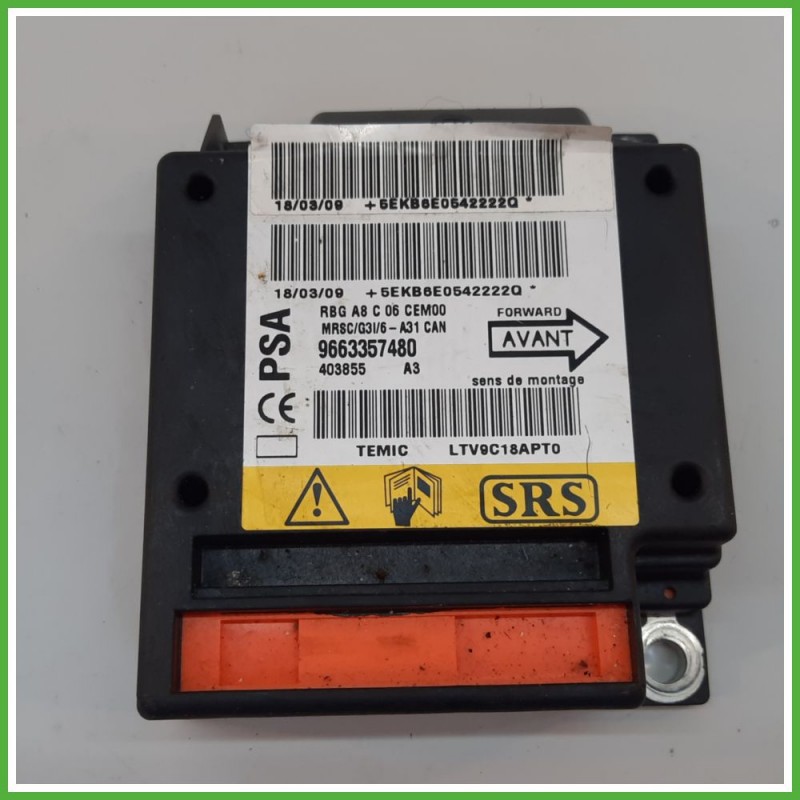 Centralina Airbag TEMIC 2-1355918-1B CITROEN C3 2a Serie 1.1 9663357480 2005 2010