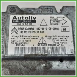 Centralina Airbag AUTOLIV 603725800 CITROEN C4 1.6 16V 9658137980 2004 2010