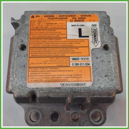 Centralina Airbag BOSCH 0285011034 NISSAN JUKE F15E 1.5 dCi 988201KV7A 2010 2018