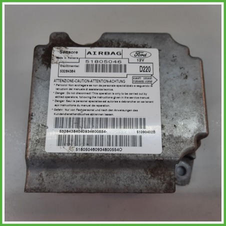 Centralina Airbag CONTINENTAL 53284384 FORD KA CCU 1.3 51805046 2008 2017