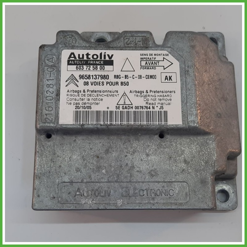 Centralina Airbag AUTOLIV 603725800 CITROEN C4 1.6 16V 9658137980 2004 2010