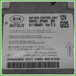 Centralina Airbag AUTOLIV 61186401 KIA SORENTO 2a Serie 2.2 16V 959102P100 2009 2011