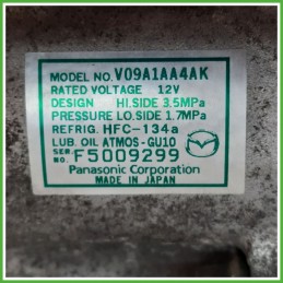 Compressore Clima AC Aria Condizionata PANASONIC V09A1AA4AK MAZDA Mazda 2 2a Serie D65161450H