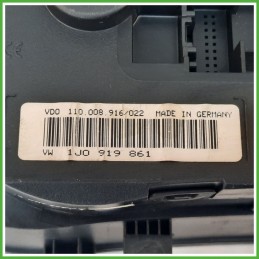 Quadro strumenti contachilometri tachimetro VDO 110.009.916/022 VOLKSWAGEN GOLF 1J 1.4 16V 1J0919861