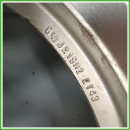 Cerchio Singolo in Lega VOLKSWAGEN GOLF (1H) (dal 11/1991 al 12/1998) 15 pollici 15" 6.5J 5x100 ET 43 originale usato al pz