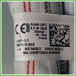 Airbag Laterale Sinistro SX DACIA SANDERO 3a serie 648756400D 2020 AUTOLIV 985L14896RT