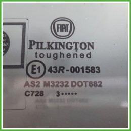 Cristallo Laterale Scendente Anteriore Sinistro SX FIAT 500 3P 3 Porte 52108393 2007 2015 PILKINGTON