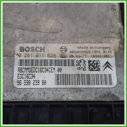 Centralina Motore Iniezione ECU BOSCH 0281011628 PEUGEOT 206 16V 80kw 9659823980 1998 2009