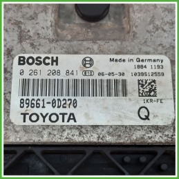 Centralina Motore Iniezione ECU BOSCH 0261208841 TOYOTA YARIS 1.0 12V 51kw 896610D270 2005 2012