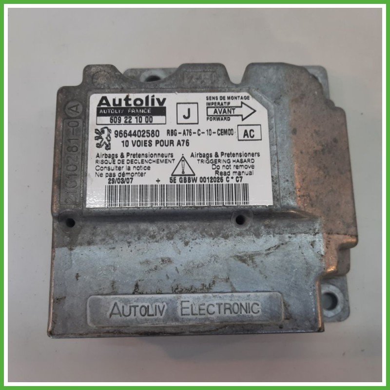 Centralina Airbag AUTOLIV 609221000 PEUGEOT 207 1.6 16V 9664402580 2006 2009