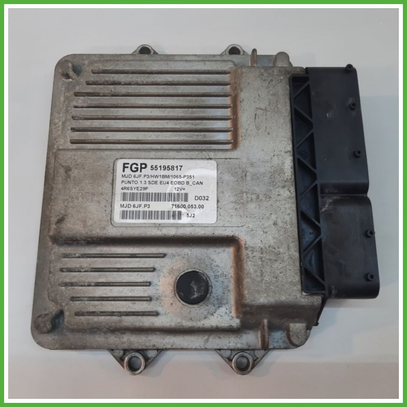 Centralina Motore Iniezione ECU MAGNETI MARELLI MDJ6JF.P3 FIAT PUNTO 2U 1.3 16V MJT 51kw 55195817 2003 2007