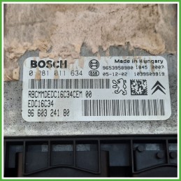 Centralina Motore Iniezione ECU BOSCH 0281011634 PEUGEOT 307 1.6 16V 80kw 9660324180 2005 2008