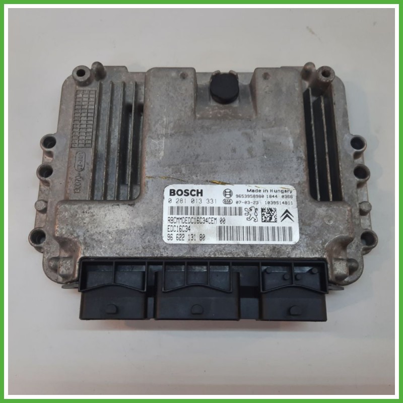 Centralina Motore Iniezione ECU BOSCH 0281013331 PEUGEOT 207 1.6 16V 80kw 9662213180 2006 2009