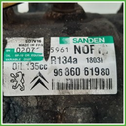 Compressore Clima AC Aria Condizionata SANDEN SDV716 PEUGEOT EXPERT VAN 3a Serie 9800854280