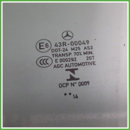 Cristallo Laterale Scendente Anteriore Sinistro SX MERCEDES-BENZ Classe A W176 5 Porte A1767250500 2012 2015 AGC AUTOMOTIVE