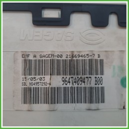 Display Indicatore Multifunzionale CITROEN C3 1a Serie 1.4 9647407477 2002 2005 SAGEM 21669465-7B