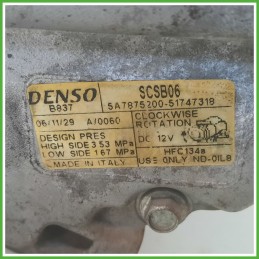 Compressore Clima AC Aria Condizionata DENSO SCSB0+ LANCIA YPSILON TE 51747318
