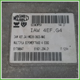 Centralina Motore Iniezione ECU MAGNETI MARELLI IAW4EF.G4 FIAT MULTIPLA 1F 1.6 16V 76kw 51798647 2004 2012