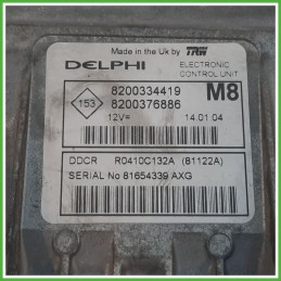 Centralina Motore Iniezione ECU DELPHI R041C132A NISSAN MICRA K12E 1.5 48kw 8200376886 2002 2009