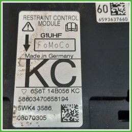 Centralina Airbag SIEMENS 5WK43586 FORD FIESTA CBK 1.4 6S6T14B056KC 2005 2008