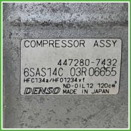 Compressore Clima AC Aria Condizionata DENSO 447280-7432 MERCEDES-BENZ Classe A W176 A0042301711
