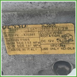 Compressore Clima AC Aria Condizionata DENSO SCSB06 FIAT PUNTO 2U 51747318