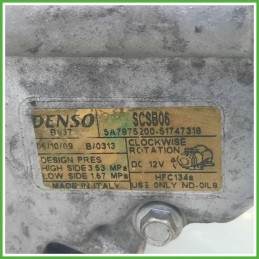 Compressore Clima AC Aria Condizionata DENSO SCSB06 FIAT PANDA 2Q 51747318