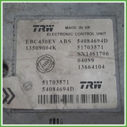 Centralina ABS Modulo Pompa TRW EBC460EV 51703571 LANCIA YPSILON TE Originale Usato
