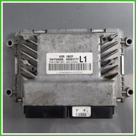 Centralina Motore Iniezione ECU DAEWOO 5WY5968B CHEVROLET (DAEWOO) AVEO T250 1.2 62kw 96983177 2008 2012